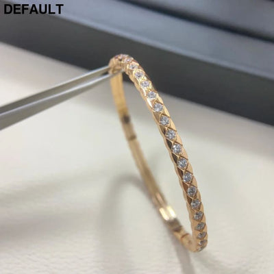 2025 new full diamond narrow version Rhomb bracelet simple light luxury for women’s delicate high quality jewelry gifts