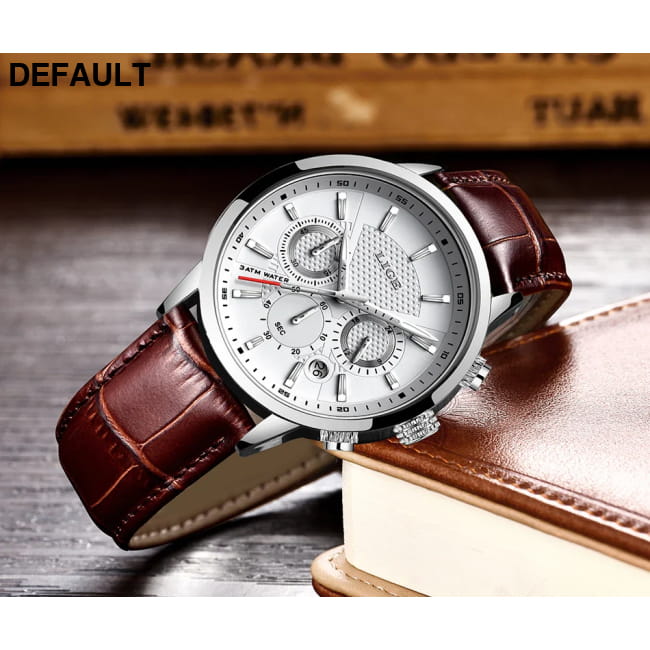 2025 New Mens Watches LIGE Top Brand Luxury Leather Casual Men Sport
