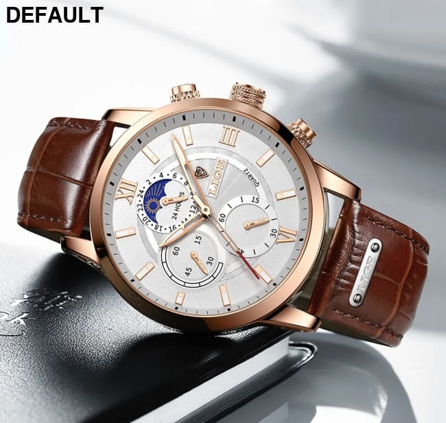 2025 New Mens Watches LIGE Top Brand Luxury Leather Casual Quartz Watch Men’s Sport Waterproof Clock Relogio Masculino