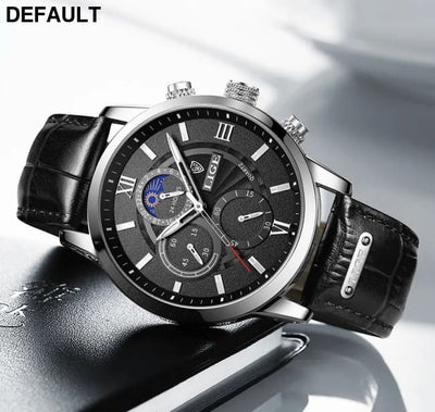 2025 New Mens Watches LIGE Top Brand Luxury Leather Casual Quartz Watch Men’s Sport Waterproof Clock Relogio Masculino