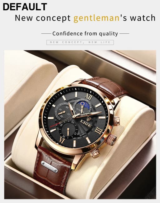 2025 New Mens Watches LIGE Top Brand Luxury Leather Casual Quartz Watch Men’s Sport Waterproof Clock Relogio Masculino