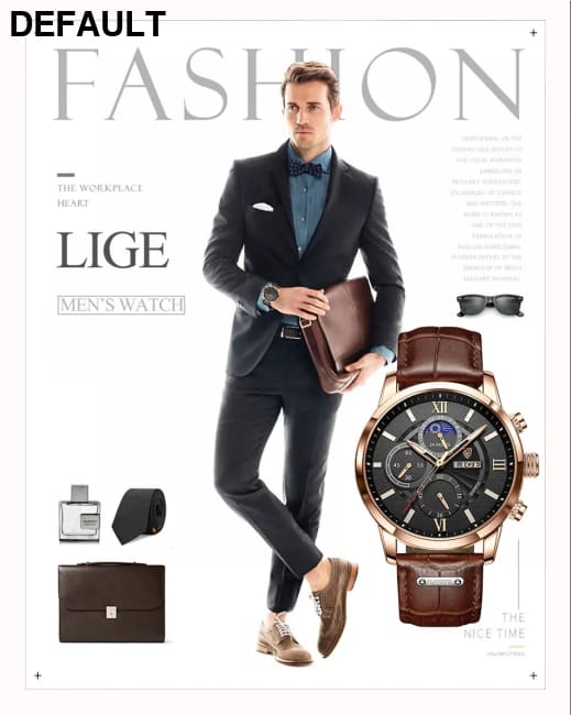 2025 New Mens Watches LIGE Top Brand Luxury Leather Casual Quartz Watch Men’s Sport Waterproof Clock Relogio Masculino