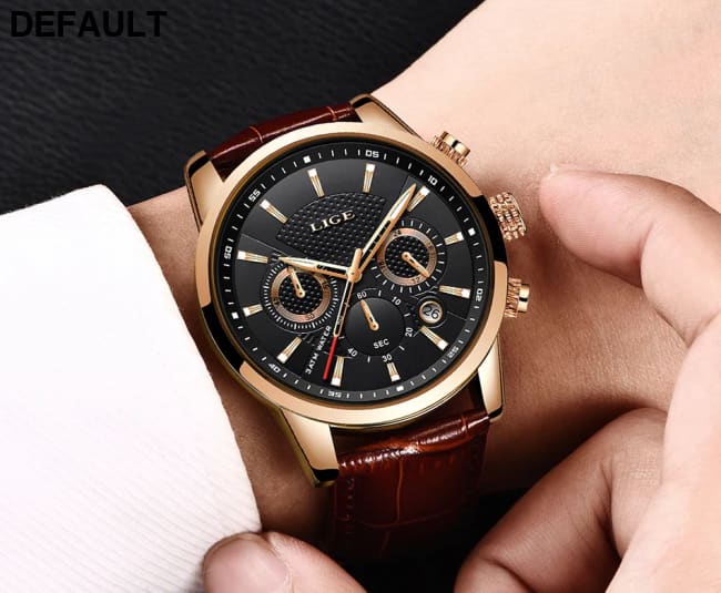 2025 New Mens Watches LIGE Top Brand Luxury Leather Casual Quartz Watch Men’s Sport Waterproof Clock Relogio Masculino