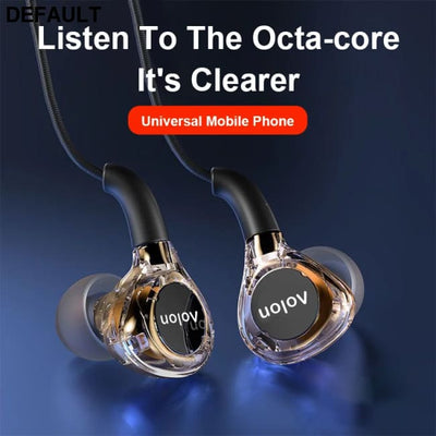 2025 Newest Wired Earphone With Microphone Hifi Music Monitor Bass Headphones Noise Cancelling Headset For Sport Gaming