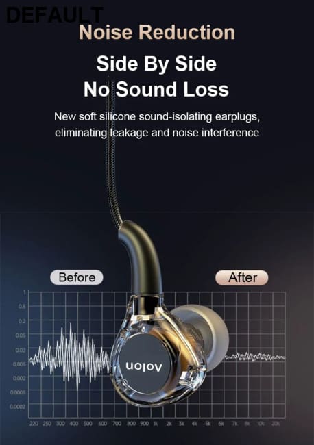 2025 Newest Wired Earphone With Microphone Hifi Music Monitor Bass Headphones Noise Cancelling Headset For Sport Gaming