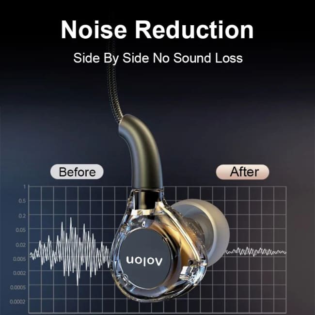 2025 Newest Wired Earphone With Microphone Hifi Music Monitor Bass Headphones Noise Cancelling Headset For Sport Gaming