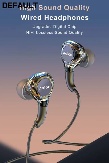 2025 Newest Wired Earphone With Microphone Hifi Music Monitor Bass Headphones Noise Cancelling Headset For Sport Gaming