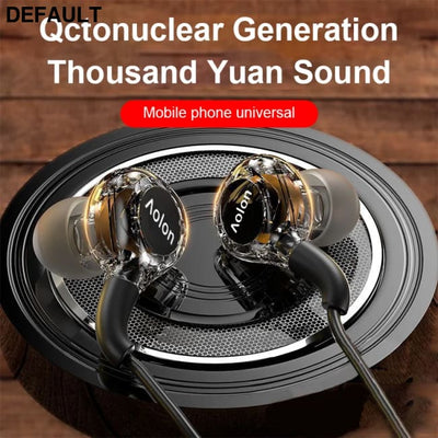 2025 Newest Wired Earphone With Microphone Hifi Music Monitor Bass Headphones Noise Cancelling Headset For Sport Gaming