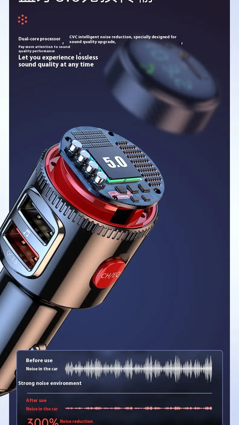 T23 Car MP3 Bluetooth Player Lossless Music Multifunctional Cigarette Lighter FM Transmitter