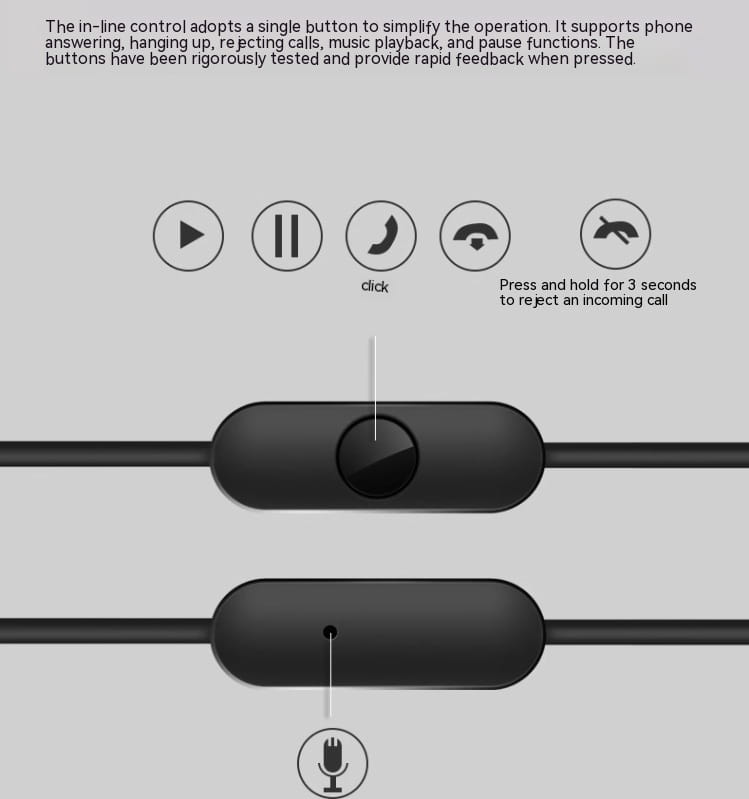 Wired Earphone In-ear 35mm Plug For Computer Phablet