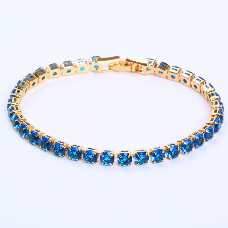 Cubic Zirconia Tennis Bracelets Iced Out Chain Crystal Bracelet Women Men Gold Jewelry