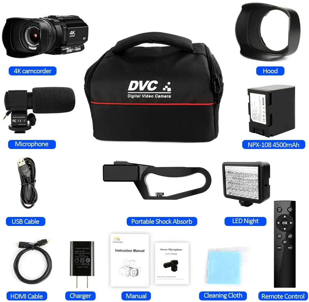 New Handheld High-Definition Digital Video Camera 4K Conference Recorder Short Dv