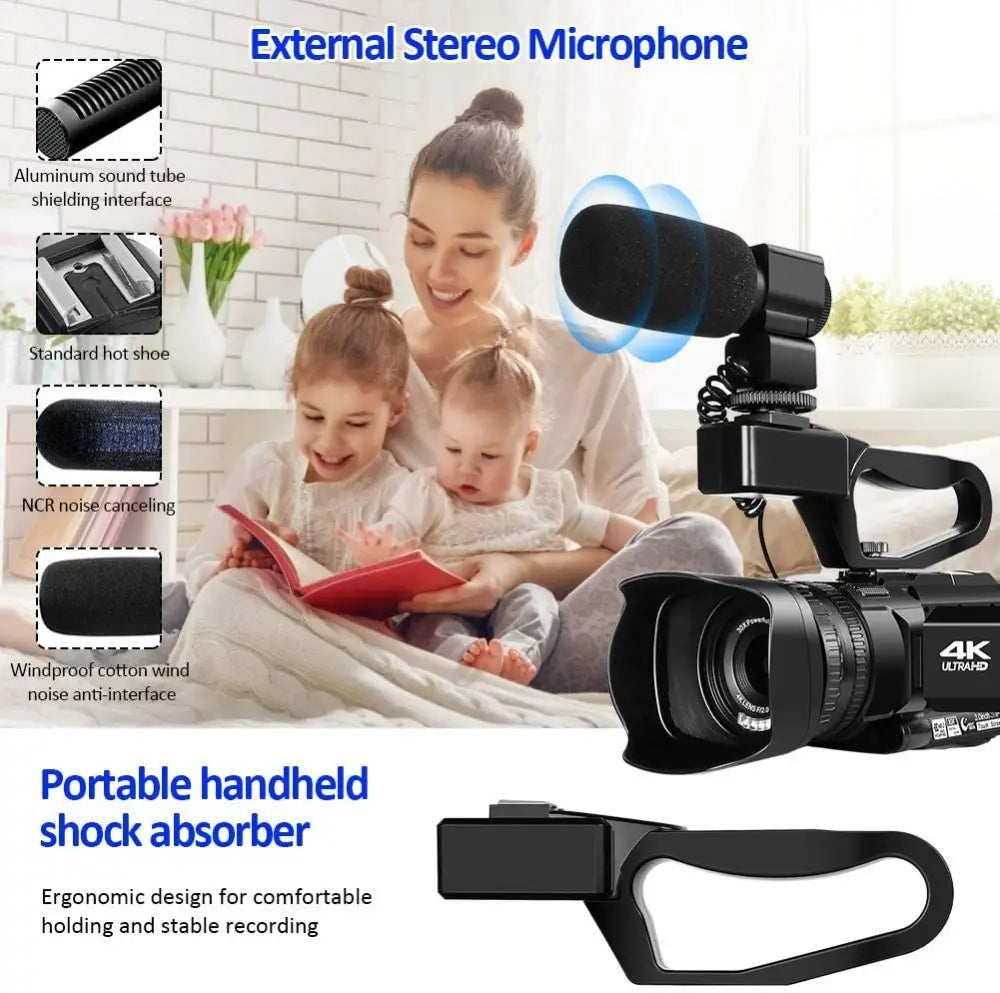 New Handheld High-Definition Digital Video Camera 4K Conference Recorder Short Dv