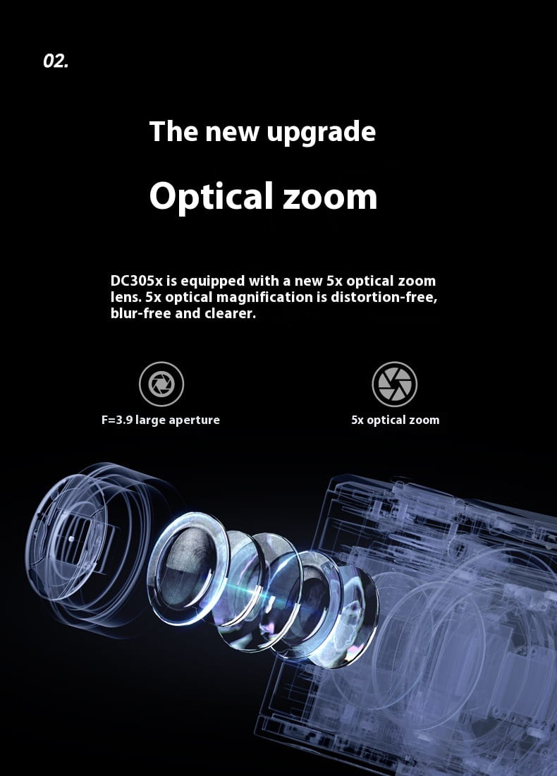 5K HD Shooting Digital Camera Optical Zoom Anti-shake