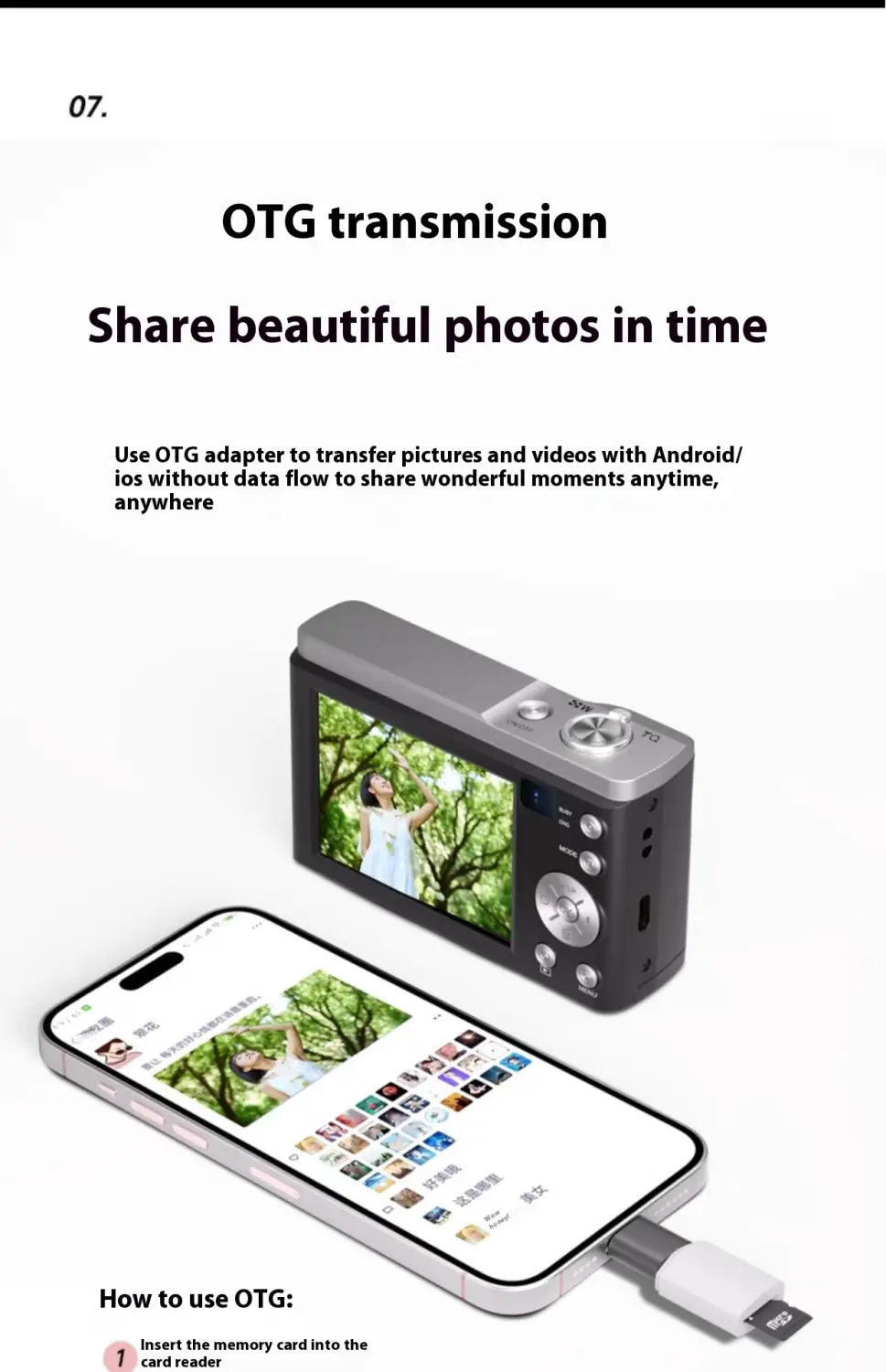 5K HD Shooting Digital Camera Optical Zoom Anti-shake