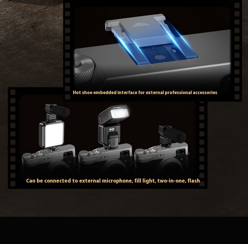 5K HD Digital Camera Front And Rear Dual Fast Viewfinder