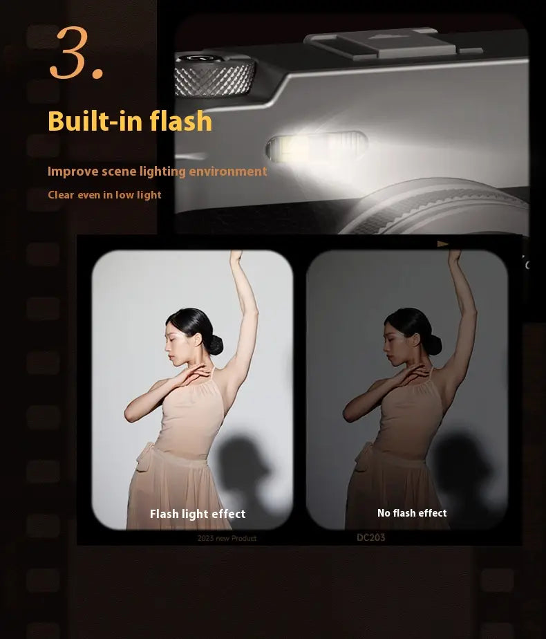 5K HD Digital Camera Front And Rear Dual Fast Viewfinder