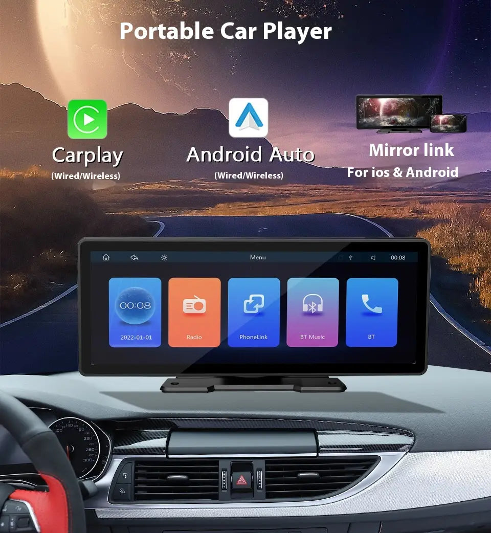 Reverse Rearview AUX Navigation Portable Car Recorder