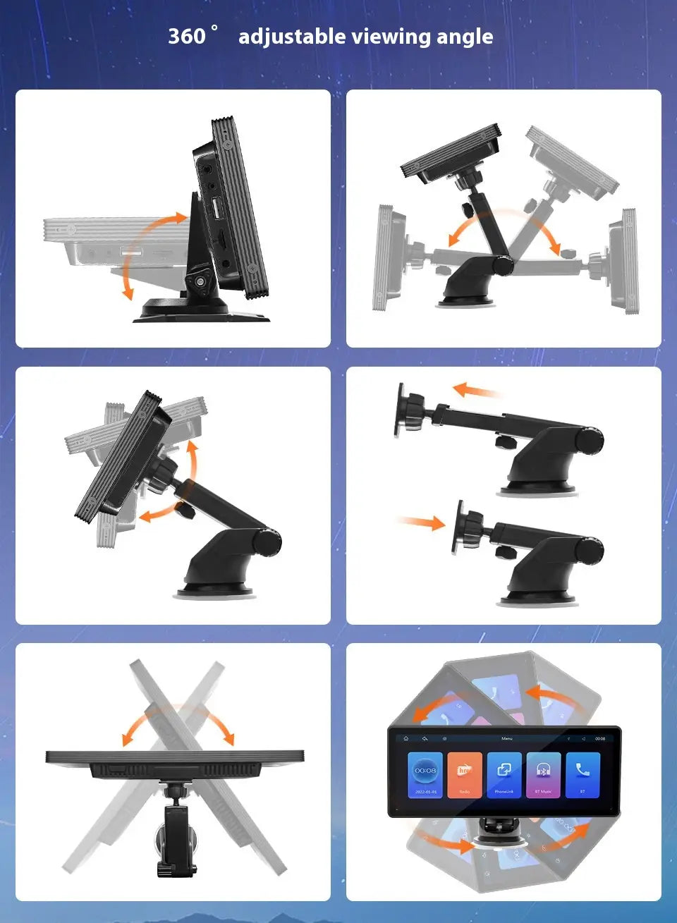 Reverse Rearview AUX Navigation Portable Car Recorder