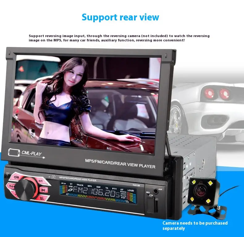 7-inch Car Telescopic Screen MP5 Video Player