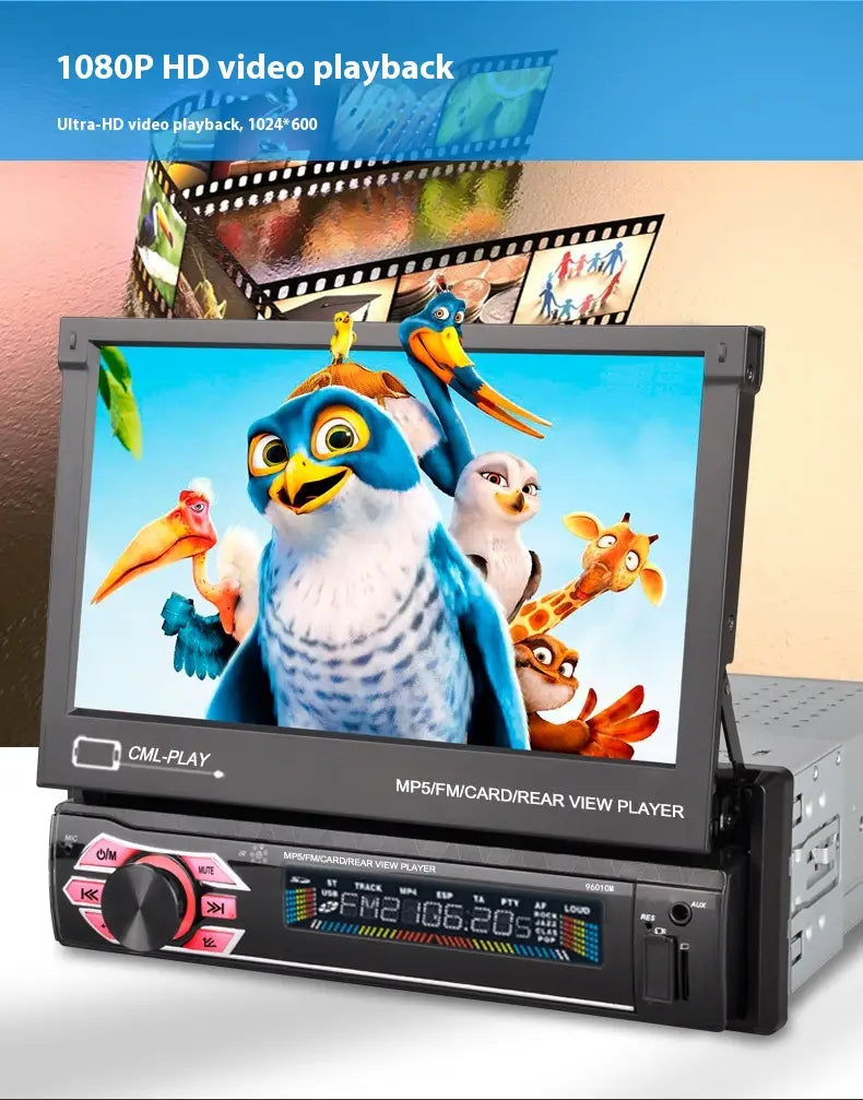 7-inch Car Telescopic Screen MP5 Video Player
