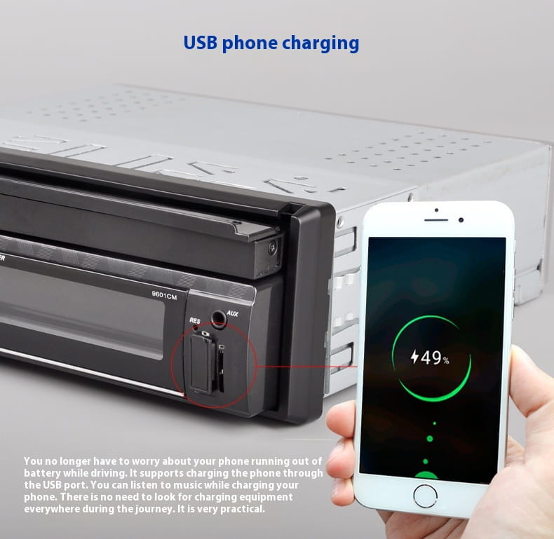 7-inch Car Telescopic Screen MP5 Video Player