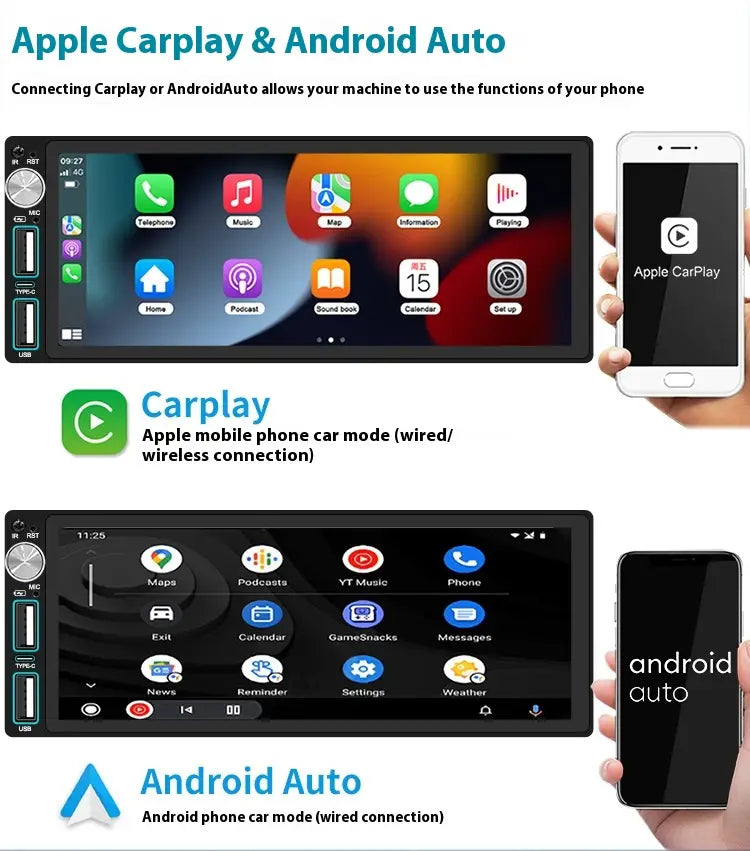All-in-one Bluetooth Rear View Car Player