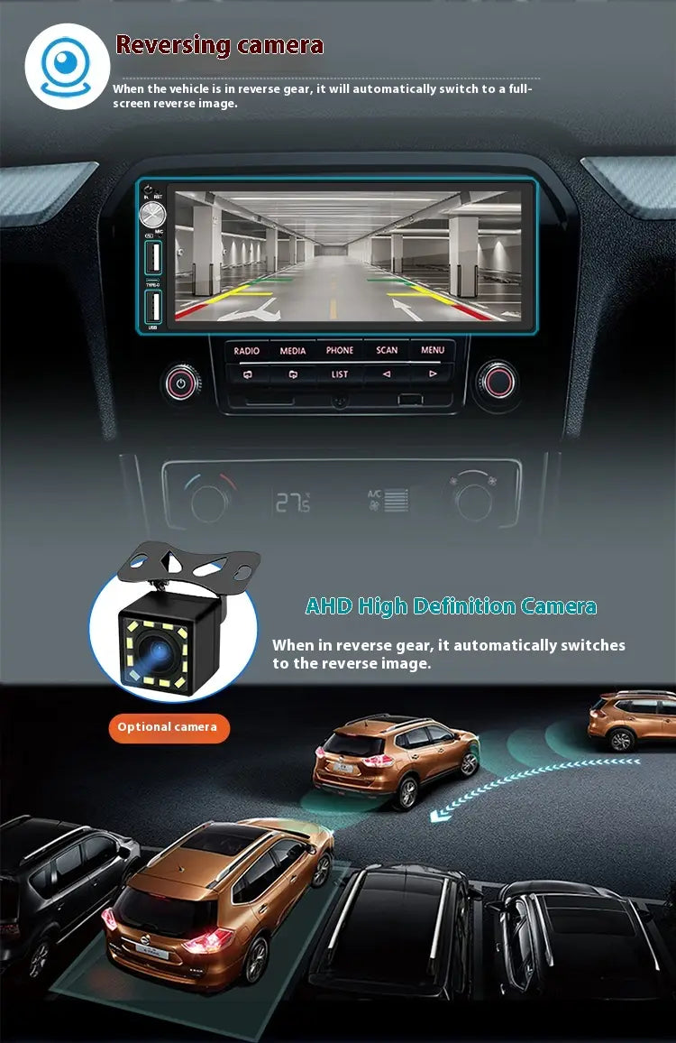 All-in-one Bluetooth Rear View Car Player