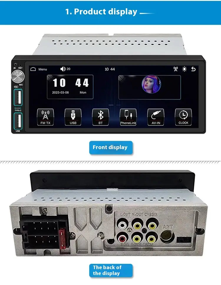 All-in-one Bluetooth Rear View Car Player