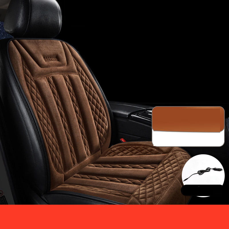 Car heated seat cushion winter single car electric heating modified plush 12V24V warm