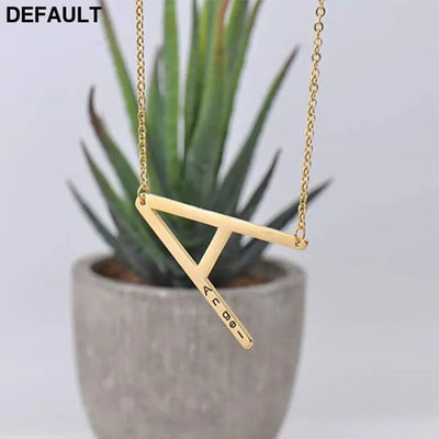 26 English Letter Pendant European Titanium Steel Necklace - necklace Sterling Silver Necklaces