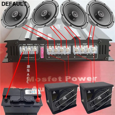 2800W5800W Car Audio Amplifier Four-Channel Is Suitable for Modified Subwoofer Amplifiers Motor Vehicle