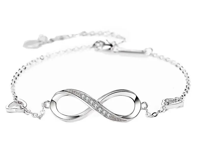 S925 Sterling Silver 8 Character Bracelet Fashion Jewelry Letter for Women