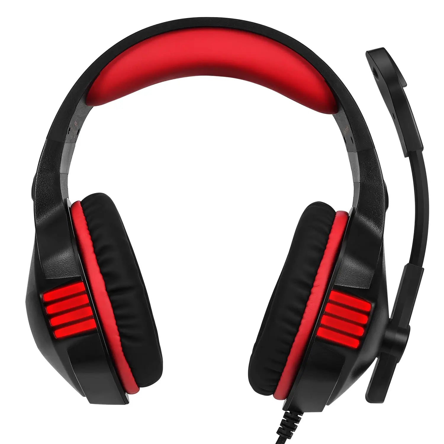 Head mounted gaming headphones RGB wired mobile phones computers subwoofers