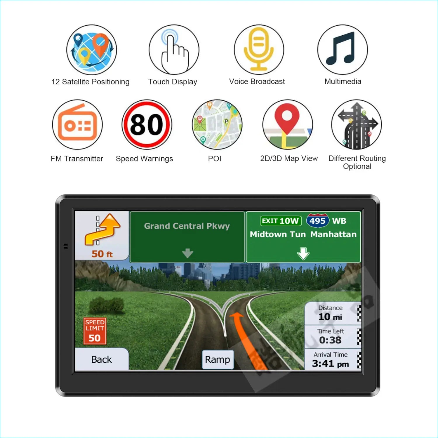 Portable 7inch Car GPS Navigator for Universal Use in Cars