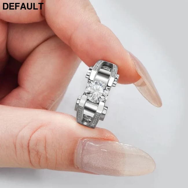 2ct Moissanite Diamond Men’s Rings 925 Sterling Silver White Gold 18K Brilliant Engagement Wedding Jewelry for Men