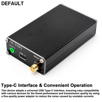 2KM 0.5W FM Transmitter 76M-108Mhz Digital Display Stereo Transmit TYPE-C USB Churches CAR Radio Broadcast Campus