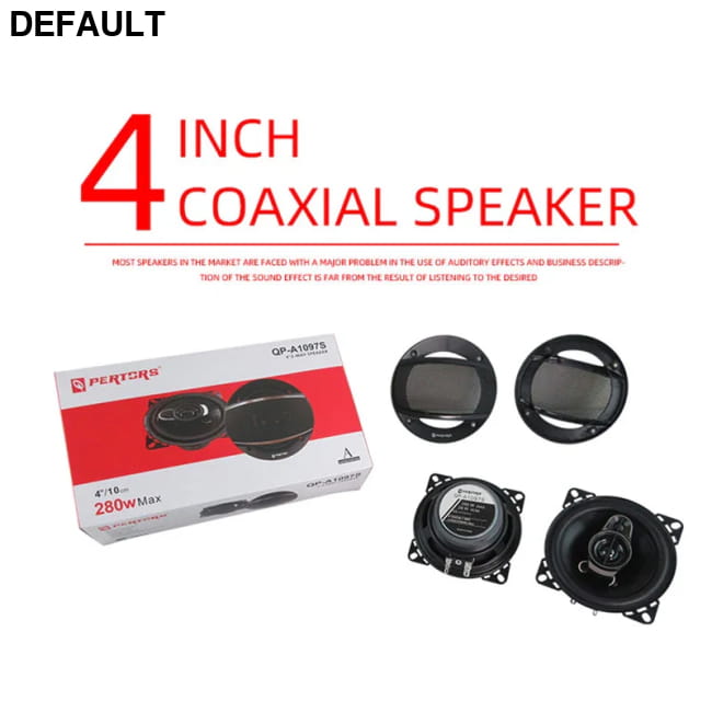 2pcs (2X280W) 560W Premium 4-Inch HiFi Car Speakers - HD - Coaxial