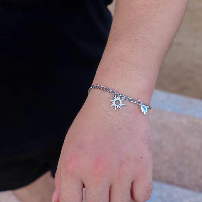 2Pcs Sun Moon Charm Magnet Attraction Stainless Steel Women Bracelets Best Selling Products
