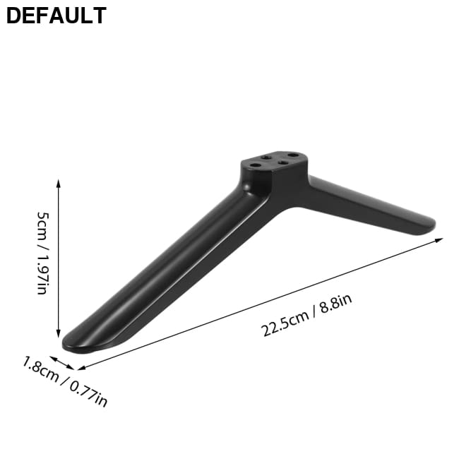 2pcs TV Stand Legs 40 Inch for Bedroom Motorized Projector Screen Black Plastic Adjustable Television Stable Support