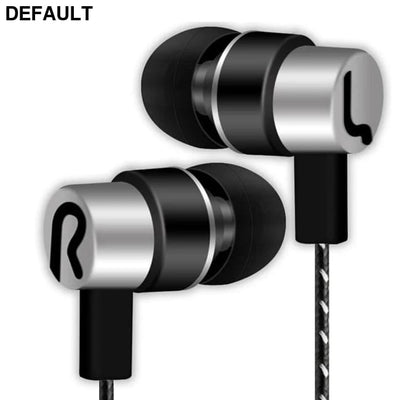 3.5mm Wired Headphones 2 Basic In-Ear Stereo Earbuds Mobile earphones Superb Bass Effect Headset Silver gray / CHINA