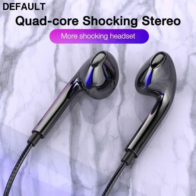3.5mm Wired Headphones In Ear Headset Earphones with Microphone Stereo Bass Earbuds Sports In-line Control For Phones