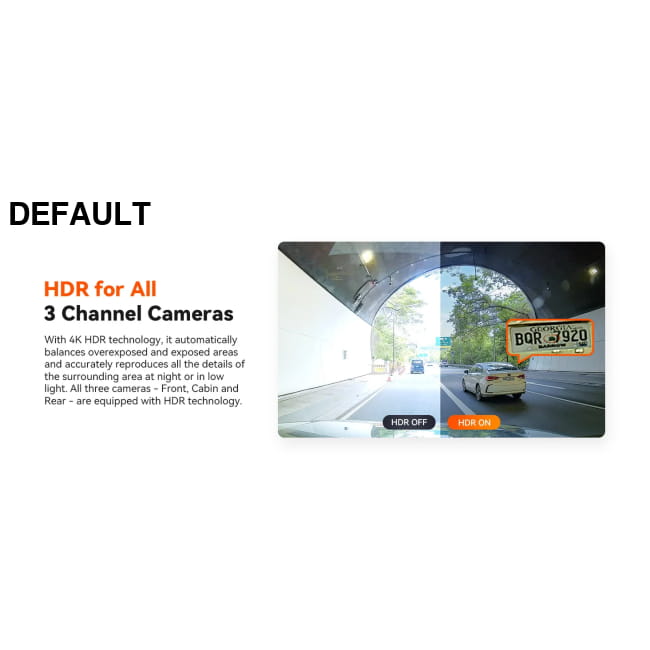 3 Channel Car DVR UHD 4K 3-Lens Inside Vehicle Dash Cam Audio Receiver Video Cameras