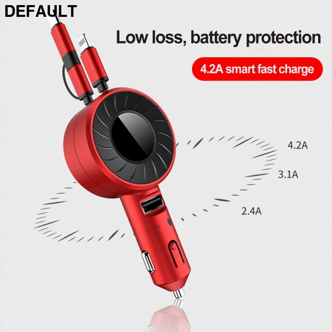 3-IN-1 Car Charger Mobile Phone Adapter Accessories Best Selling Products