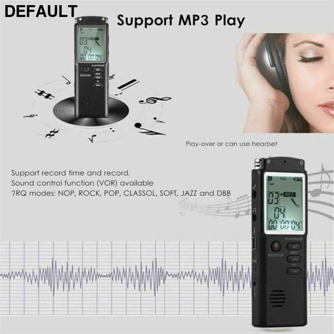 32G Voice Activated Mini Digital Sound Audio Recorder and MP3 Player Recorders