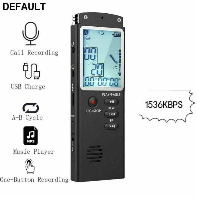 32G Voice Activated Mini Digital Sound Audio Recorder and MP3 Player Recorders