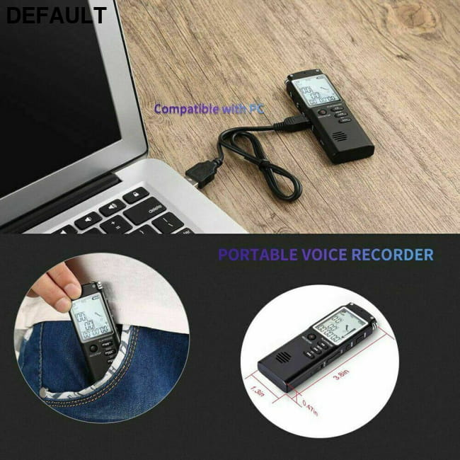 32G Voice Activated Mini Digital Sound Audio Recorder and MP3 Player Recorders