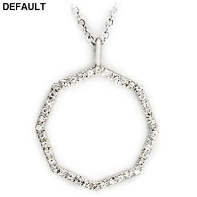 36513 - High-Polished 925 Sterling Silver Pendant with AAA Grade CZ in Clear PCS Necklaces