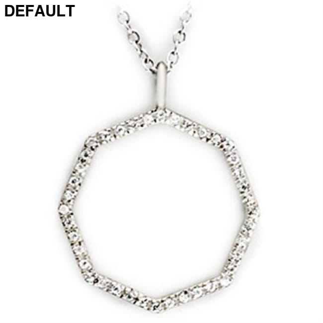 High-Polished 925 Sterling Silver Pendant with AAA Grade Clear CZ PCS Necklaces