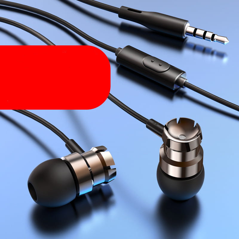 New Wired Earplug In-ear Metal Earphone